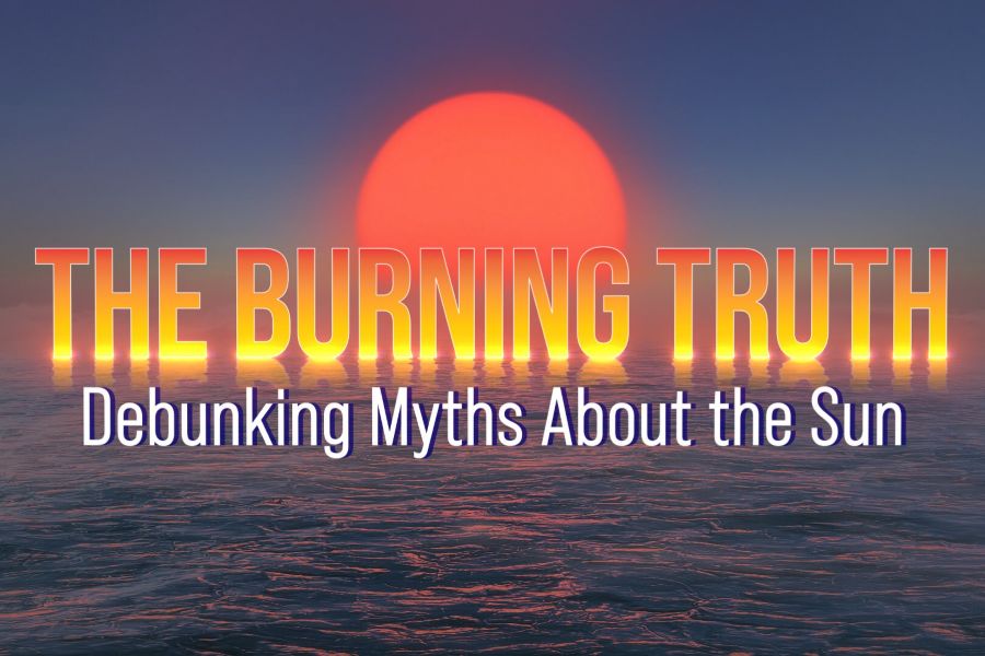 The burning truth campaign banner. sunset photo with text