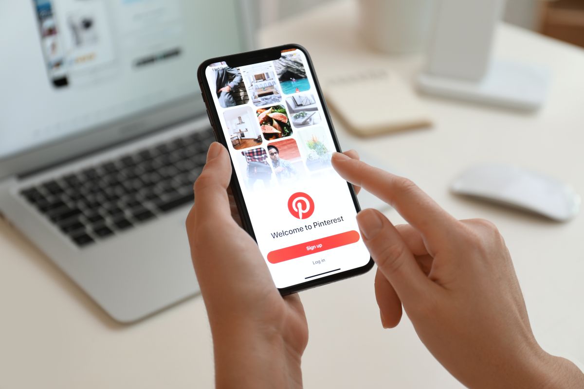 pinterest on phone screen