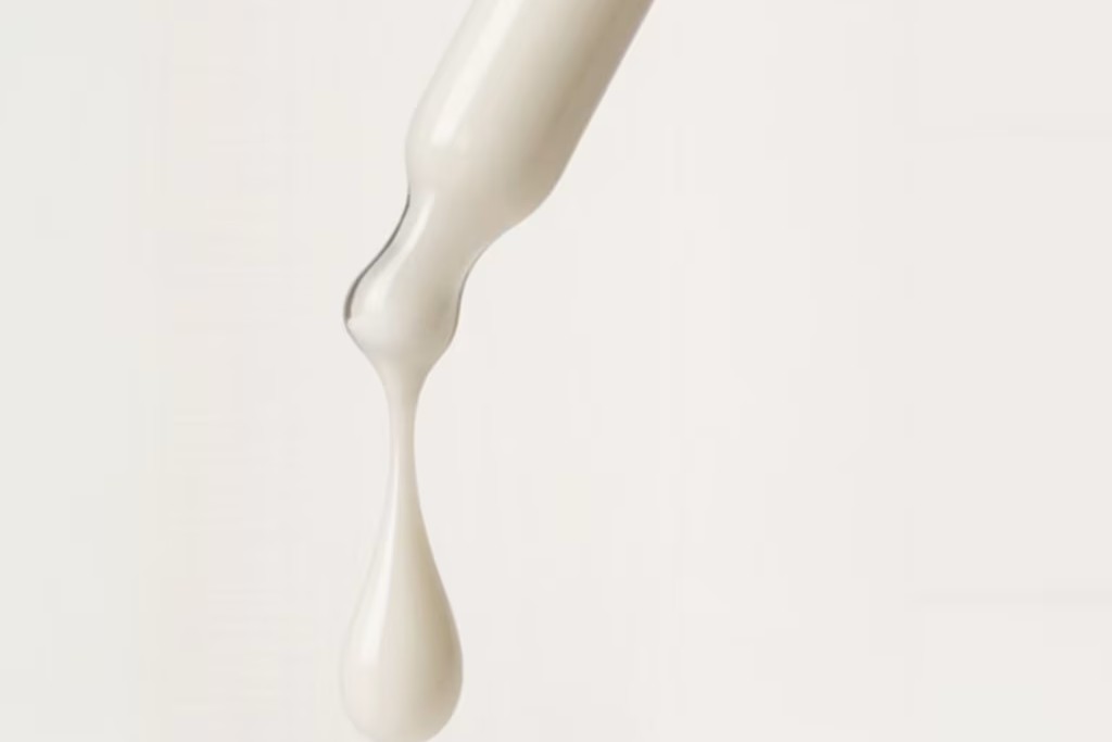pipette with white liquid