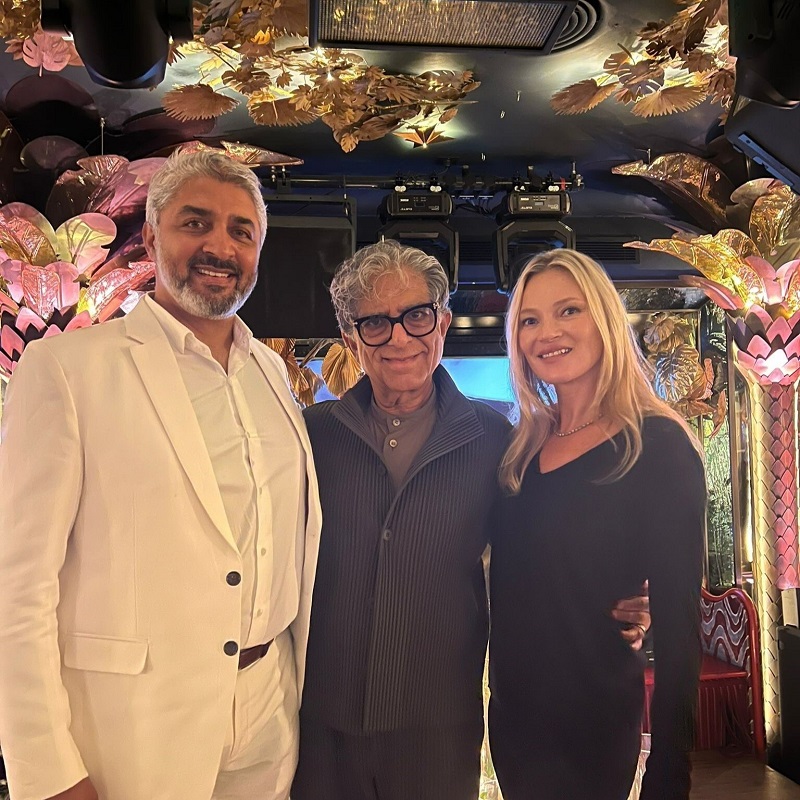 Poonacha Machiah, Deepak Chopra and Kate Moss.