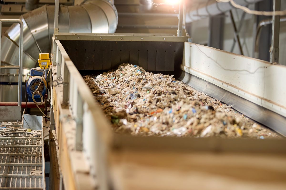 waste feedstocks in factory