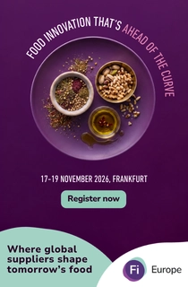 Promotional banner with an image of legumes and spices and CTA button with a registration prompt
