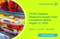 Promotional webinar graphic featuring packaged fresh fruit in clear plastic containers, with text about PPWR readiness and packaging supply chain compliance, scheduled for 24 June at 3pm CEST, alongsi Promotional webinar graphic featuring packaged fresh fruit in clear plastic containers, with text about PPWR readiness and packaging supply chain compliance, scheduled for 24 June at 3pm CEST, alongsi